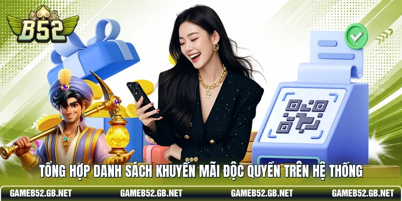 Tổng hợp danh sách khuyến mãi độc quyền trên hệ thống
